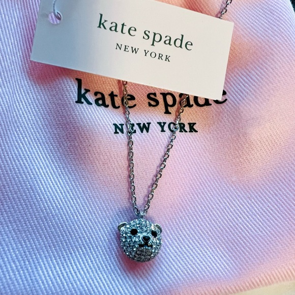 $69 Kate Spade arctic friends polar bear pave pendant necklace - Picture 4 of 7